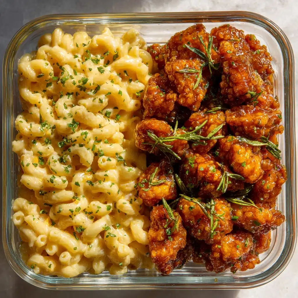 High Protein Honey Garlic Butter Chicken with Mac & Cheese Recipe
