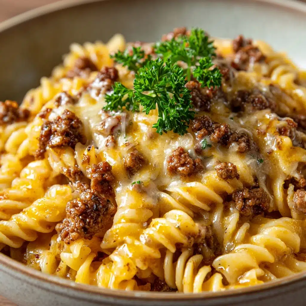 Cheesy Sloppy Cheeseburger Pasta Delight Recipe - Recipe Image