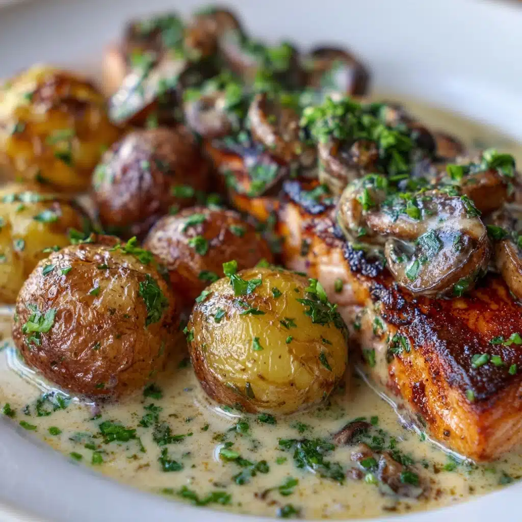 Greek Garlic Chicken with Roasted Potatoes Recipe - Recipe Image