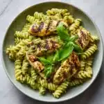 Pasta with Spinach Pesto and Grilled Chicken Recipe