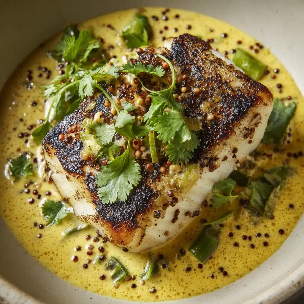 South Indian Style Coconut Cod Curry with Saffron Butter Recipe
