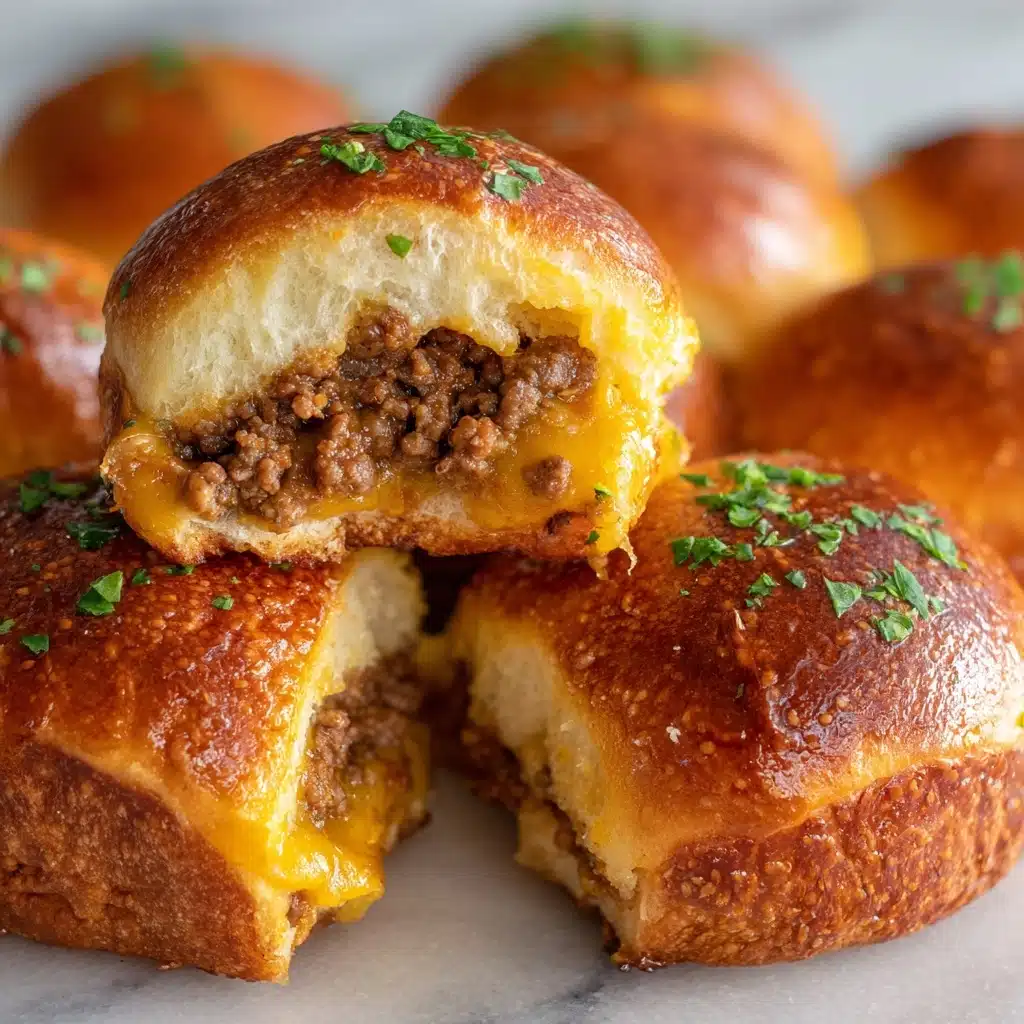 Garlic Parmesan Cheeseburger Bombs Recipe - Recipe Image