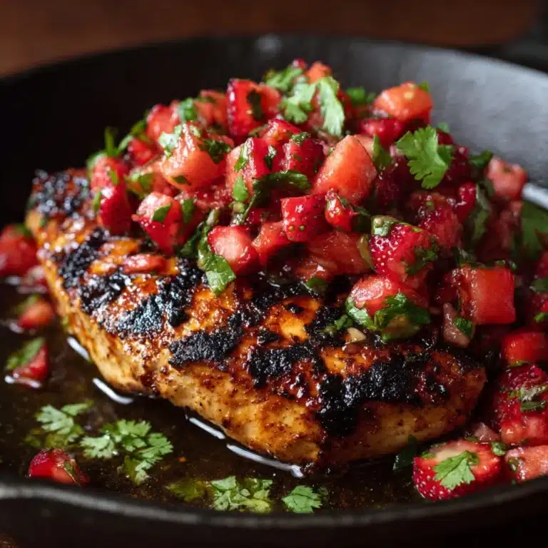 Cilantro Lime Grilled Chicken with Strawberry Salsa Recipe
