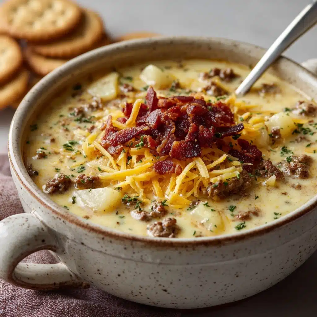 Easy Cheeseburger Soup Recipe - Recipe Image