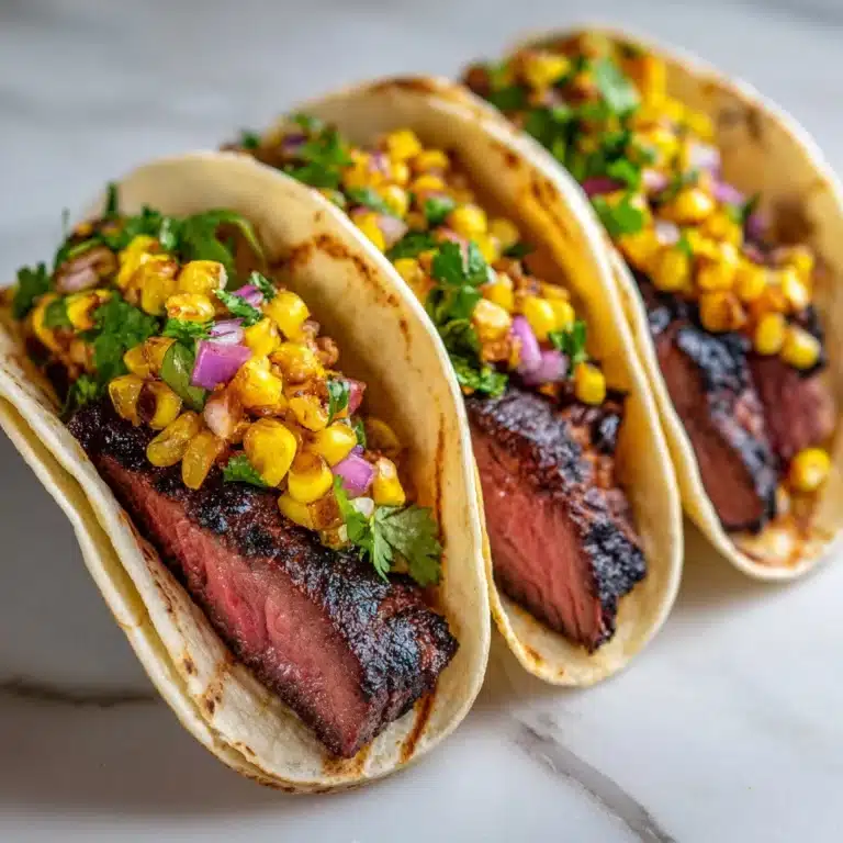 Grilled Elote Steak Tacos Recipe