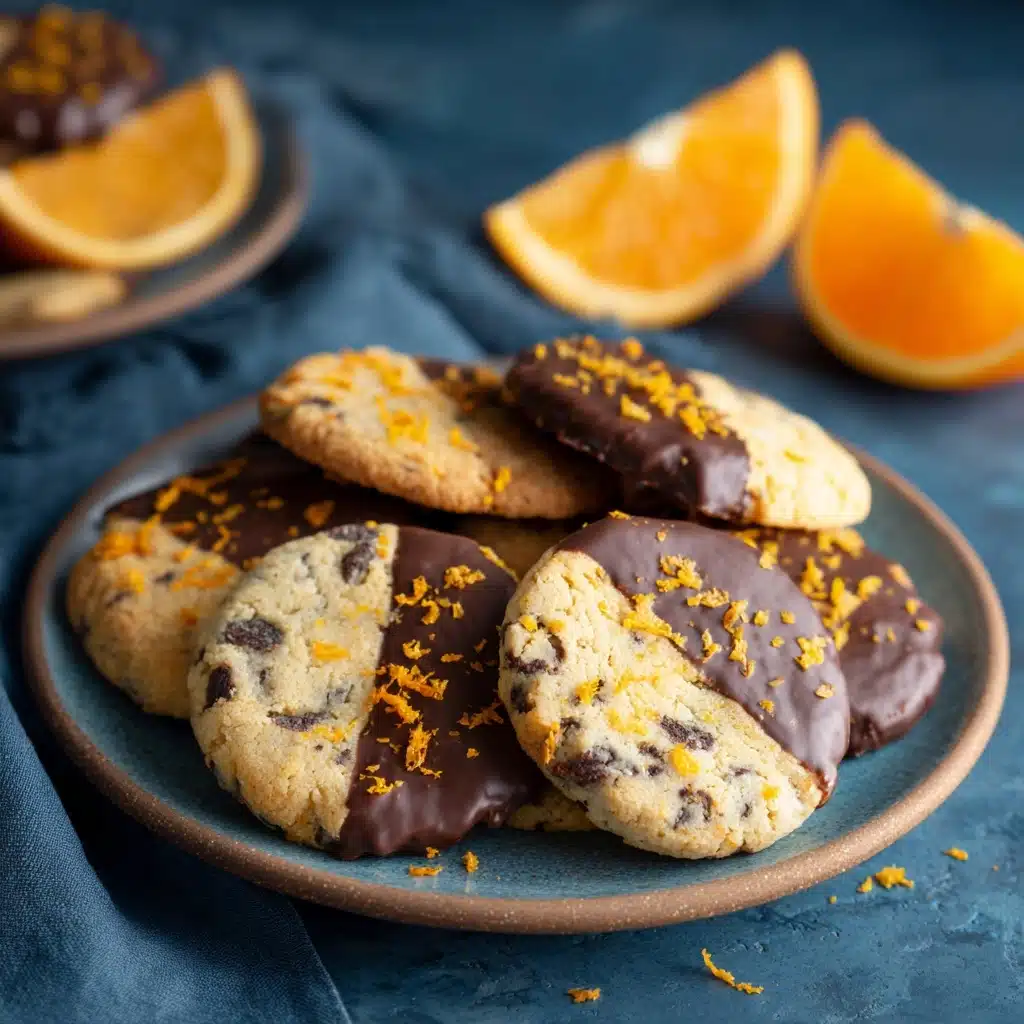 Dark Chocolate Orange Shortbread Cookies Recipe - Recipe Image