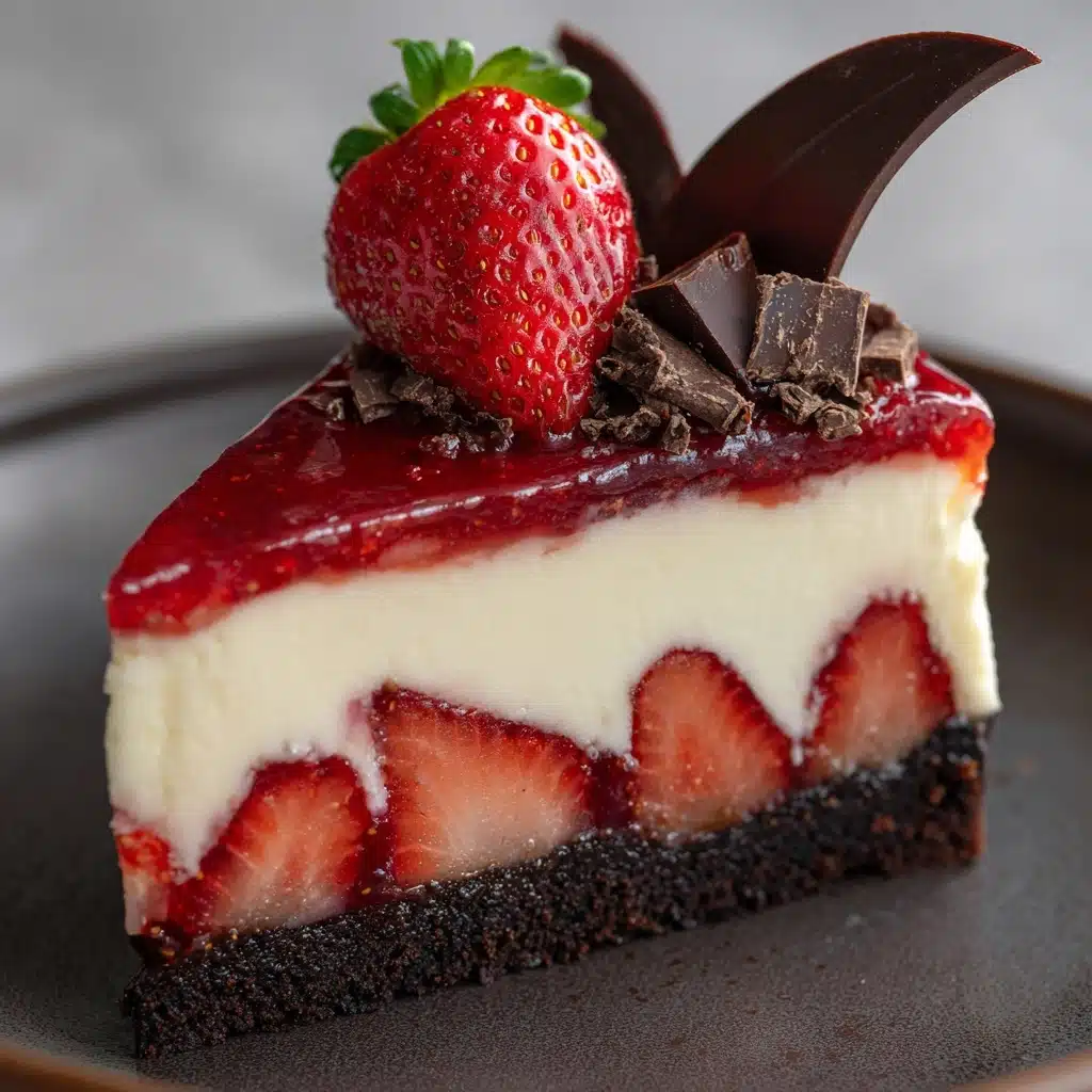 Chocolate Strawberry Swirl Cheesecake Recipe - Recipe Image