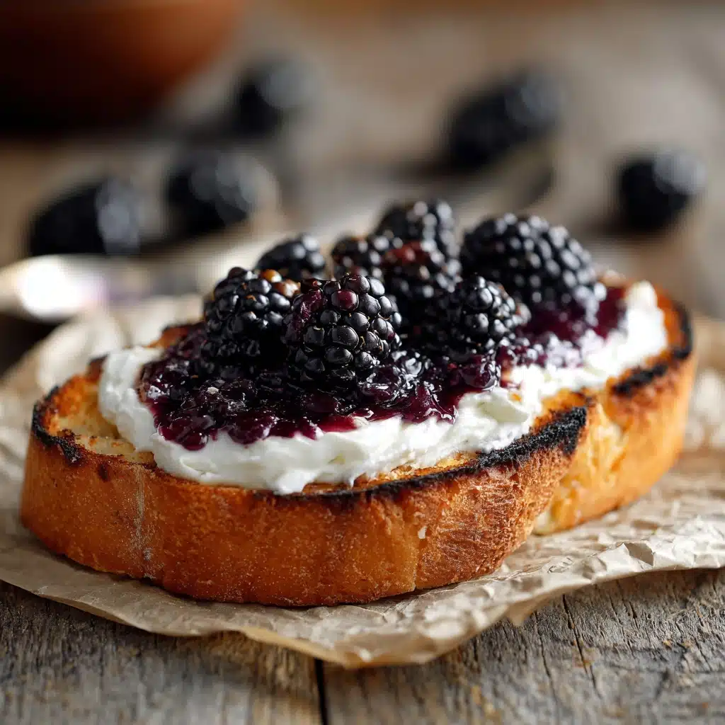 Blackberry Vanilla Greek Yogurt Toast Recipe - Recipe Image