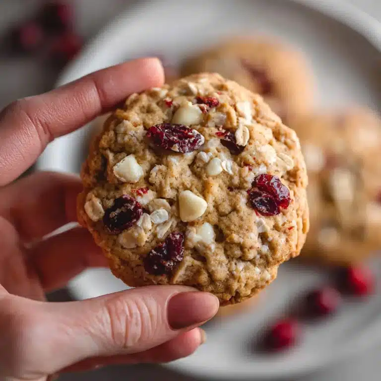 White Chocolate Oatmeal Cranberry Cookies Recipe