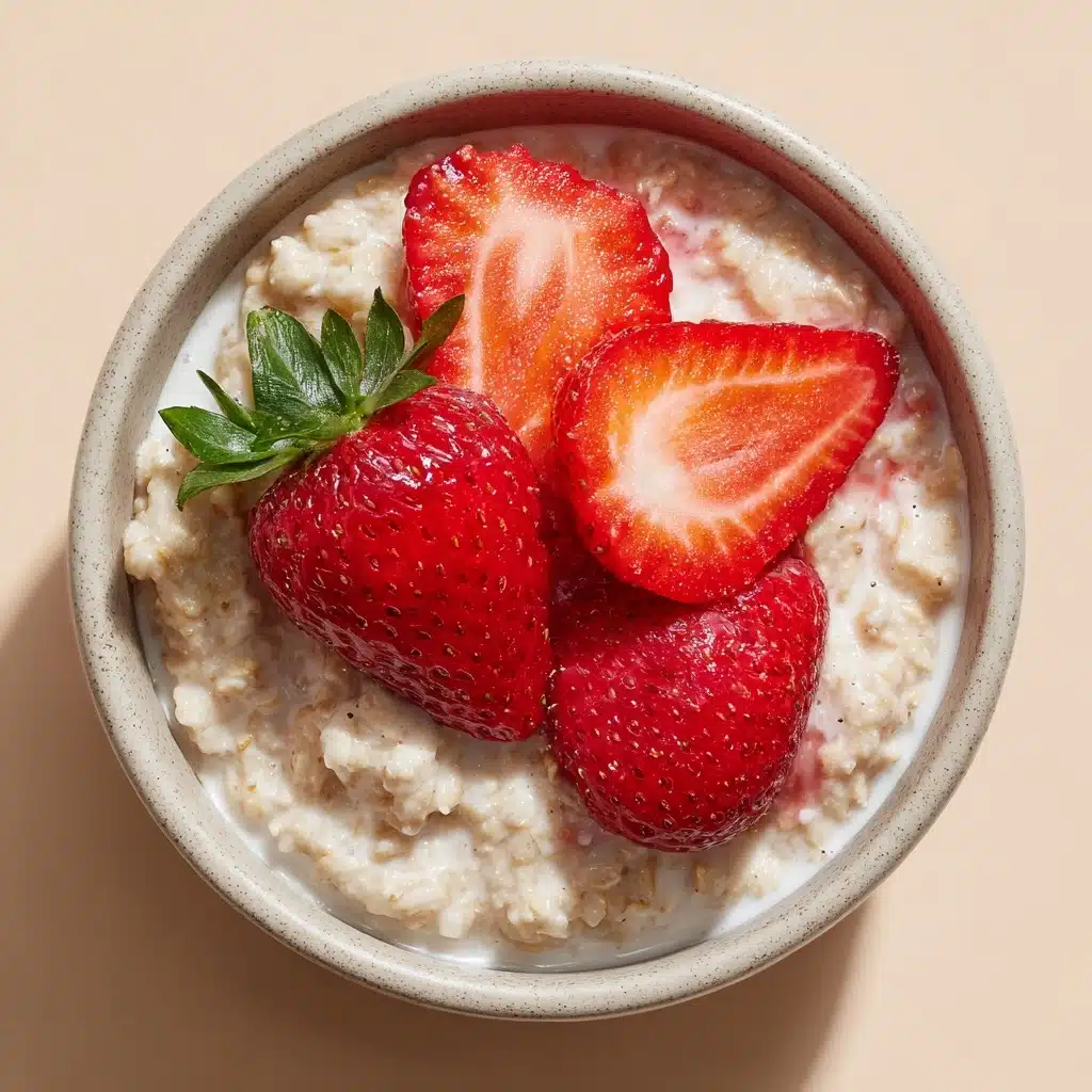 Crock Pot Strawberry and Cream Oatmeal Recipe - Recipe Image