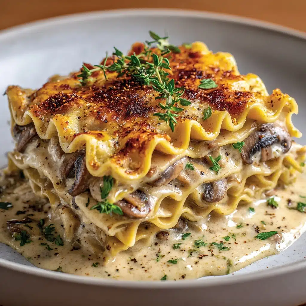 Creamy Chicken Mushroom Lasagna Recipe - Recipe Image