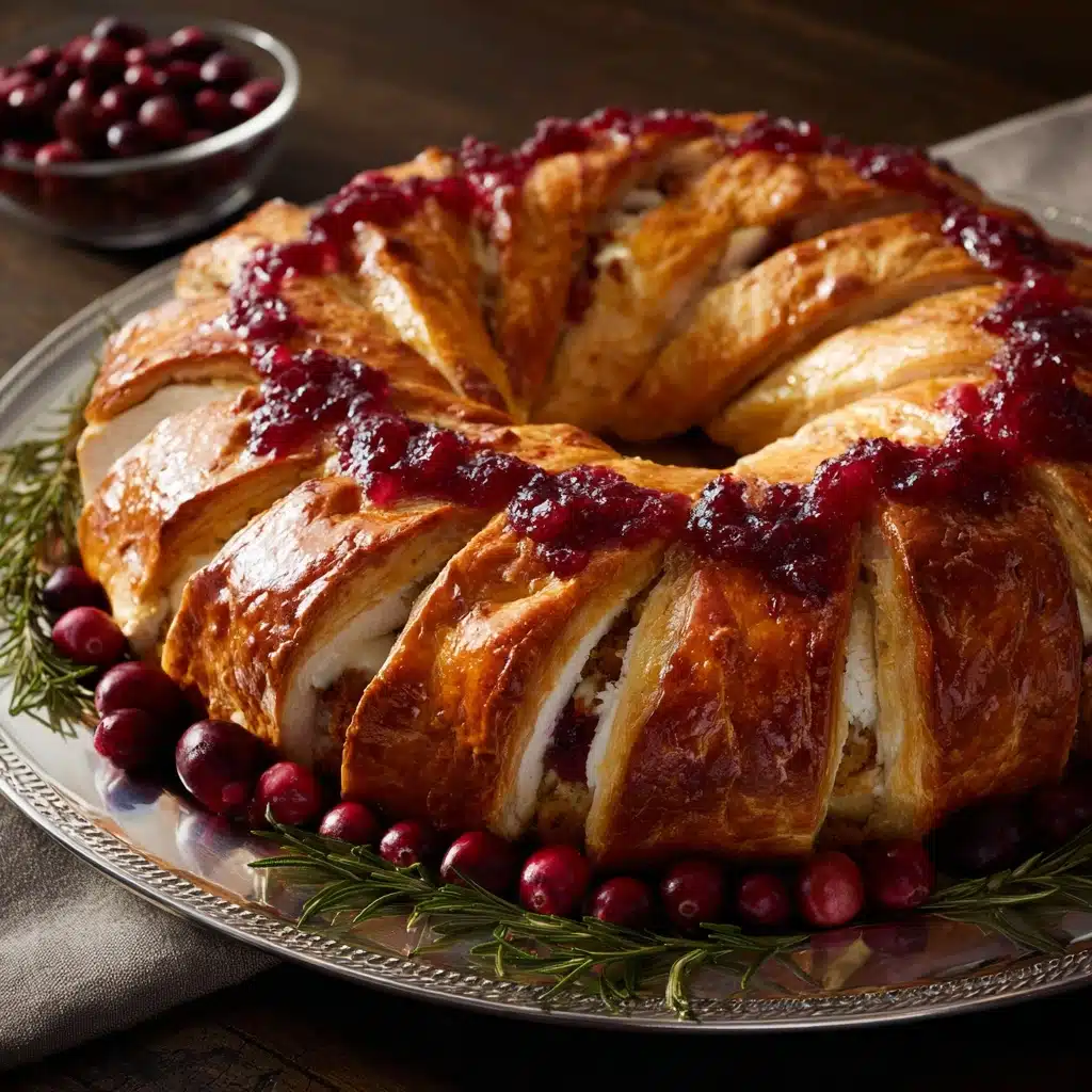 Turkey and Cranberry Wreath Recipe - Recipe Image
