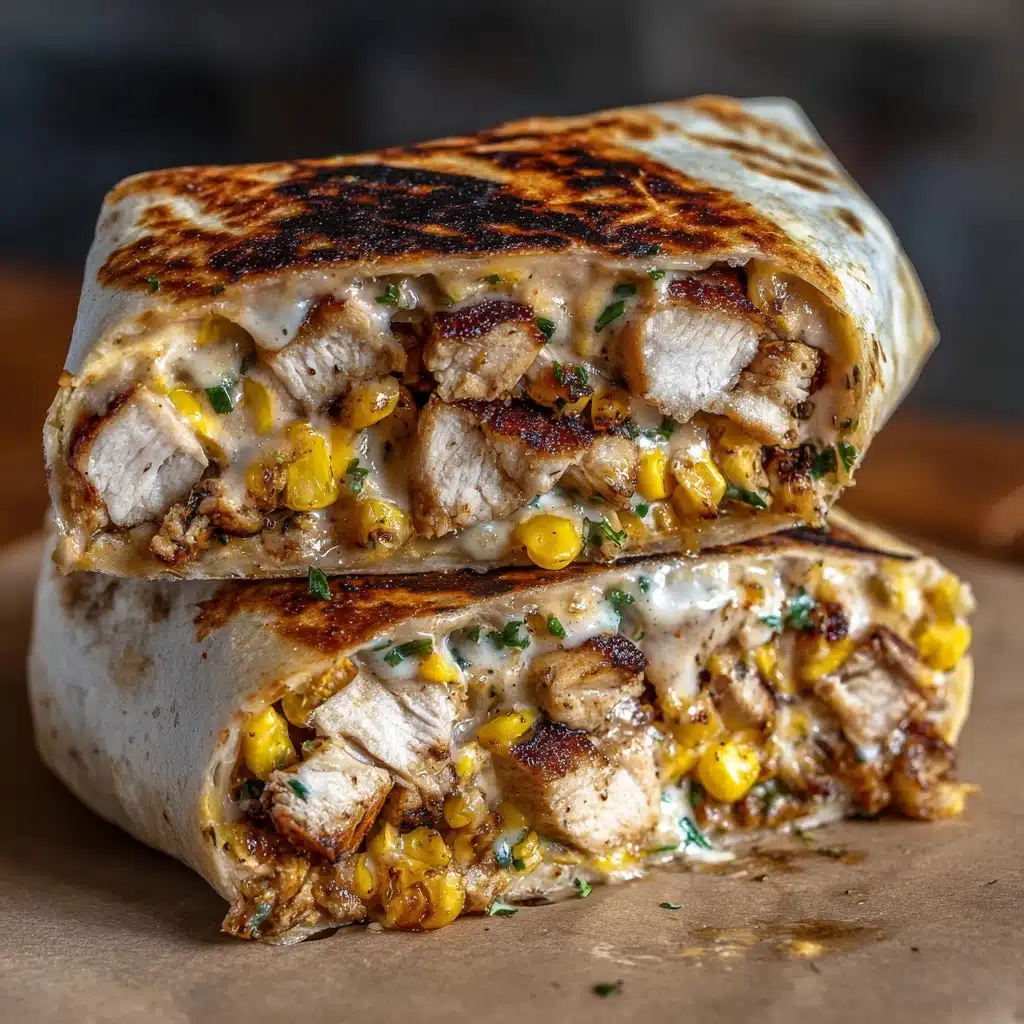 Cheesy Garlic Chicken Wraps Recipe - Recipe Image