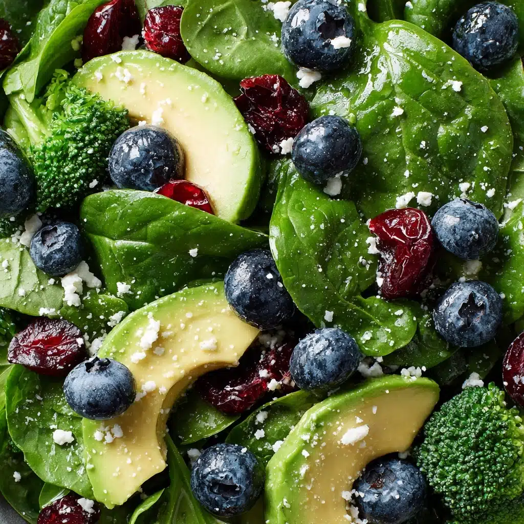 Blueberry Broccoli Spinach Salad Recipe - Recipe Image