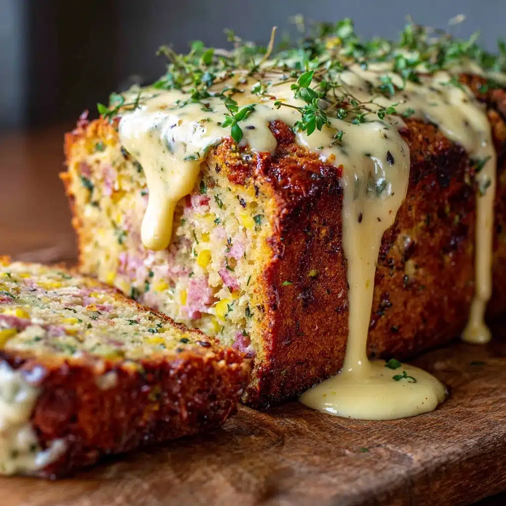 Chicken Cordon Bleu Meatloaf with Creamy Mushroom Sauce Recipe - Recipe Image