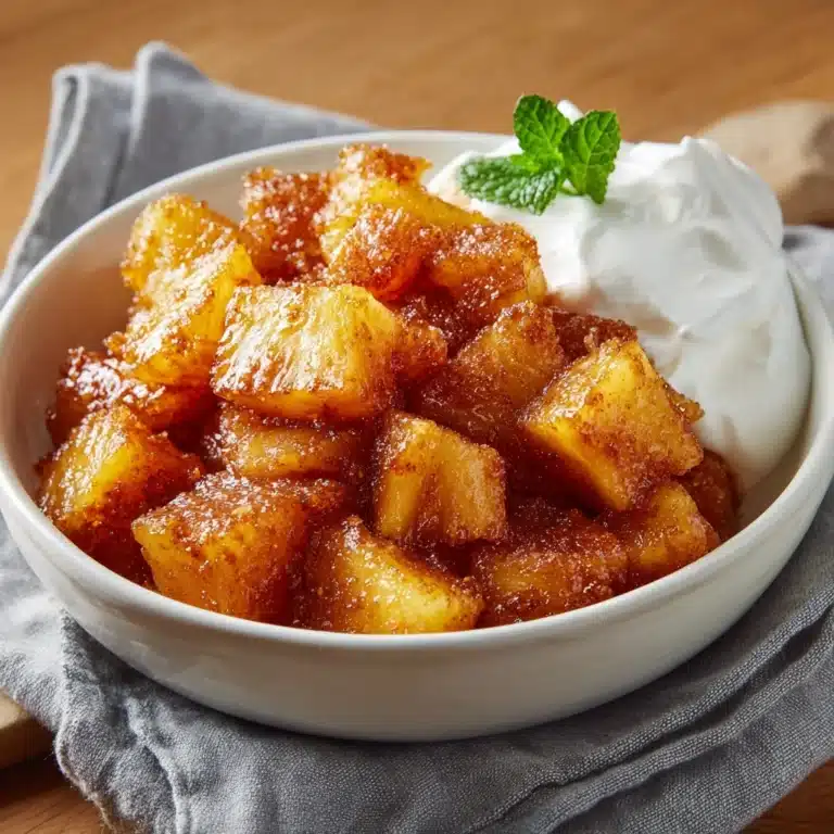 **Cinnamon Fried Pineapple** Recipe