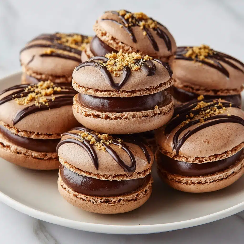 Nutella Drizzle Macarons Recipe - Recipe Image