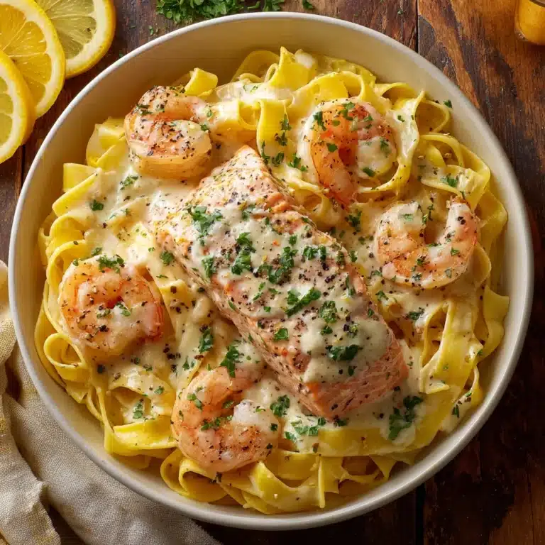 Salmon and Shrimp Alfredo Recipe