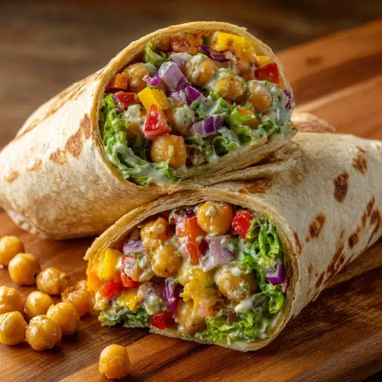 Chickpea Salad Wraps with Lemon Dressing Recipe