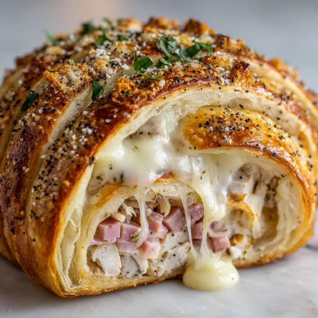 Chicken Cordon Bleu Stromboli Recipe - Recipe Image