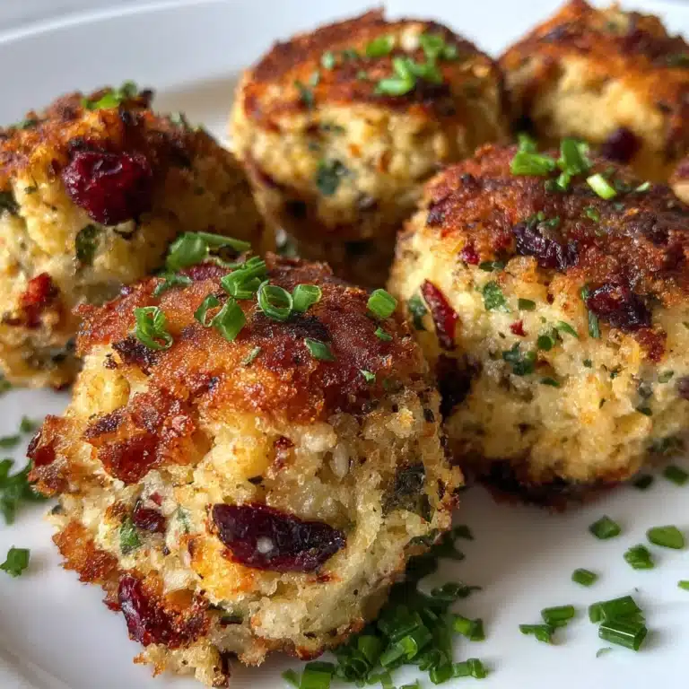 Cranberry Turkey Stuffing Balls Recipe