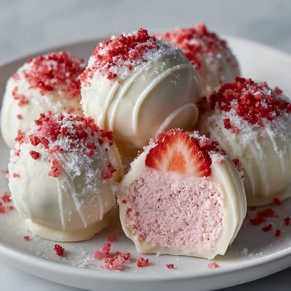White Chocolate Strawberry Truffles Recipe - Recipe Image