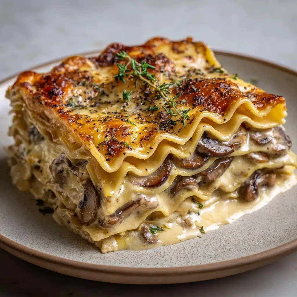 Creamy Chicken Mushroom Lasagna Recipe