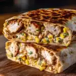 Cheesy Garlic Chicken Wraps Recipe