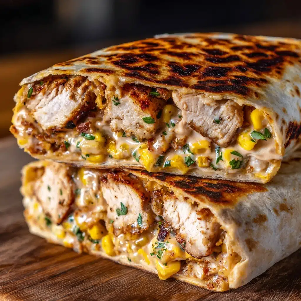 Cheesy Garlic Chicken Wraps Recipe