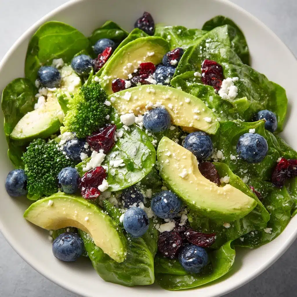 Blueberry Broccoli Spinach Salad Recipe - Recipe Image