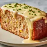 Chicken Cordon Bleu Meatloaf with Creamy Mushroom Sauce Recipe