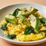 Scrambled Eggs with Spinach and Avocado Recipe