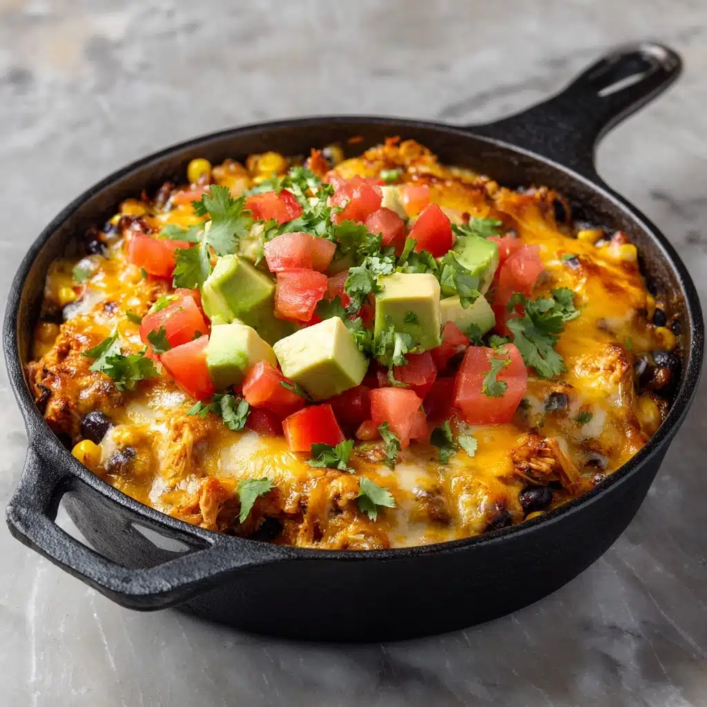 Cheesy Chicken Burrito Skillet Recipe - Recipe Image