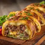 Garlic Butter Beef Cheeseburger Rollups Recipe