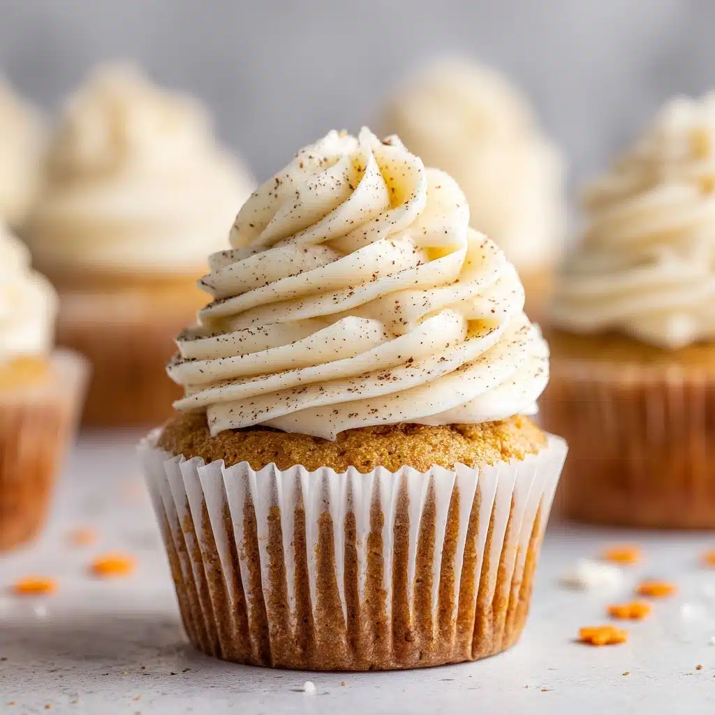 Pumpkin Cupcakes with Cinnamon Cream Cheese Frosting Recipe - Recipe Image