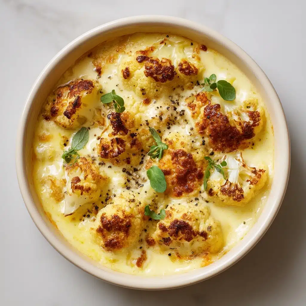 Cheddar Cauliflower and Roasted Garlic Soup Recipe - Recipe Image