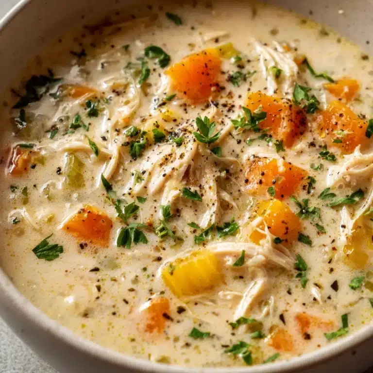 One Pot Creamy Italian Ground Chicken Soup Recipe