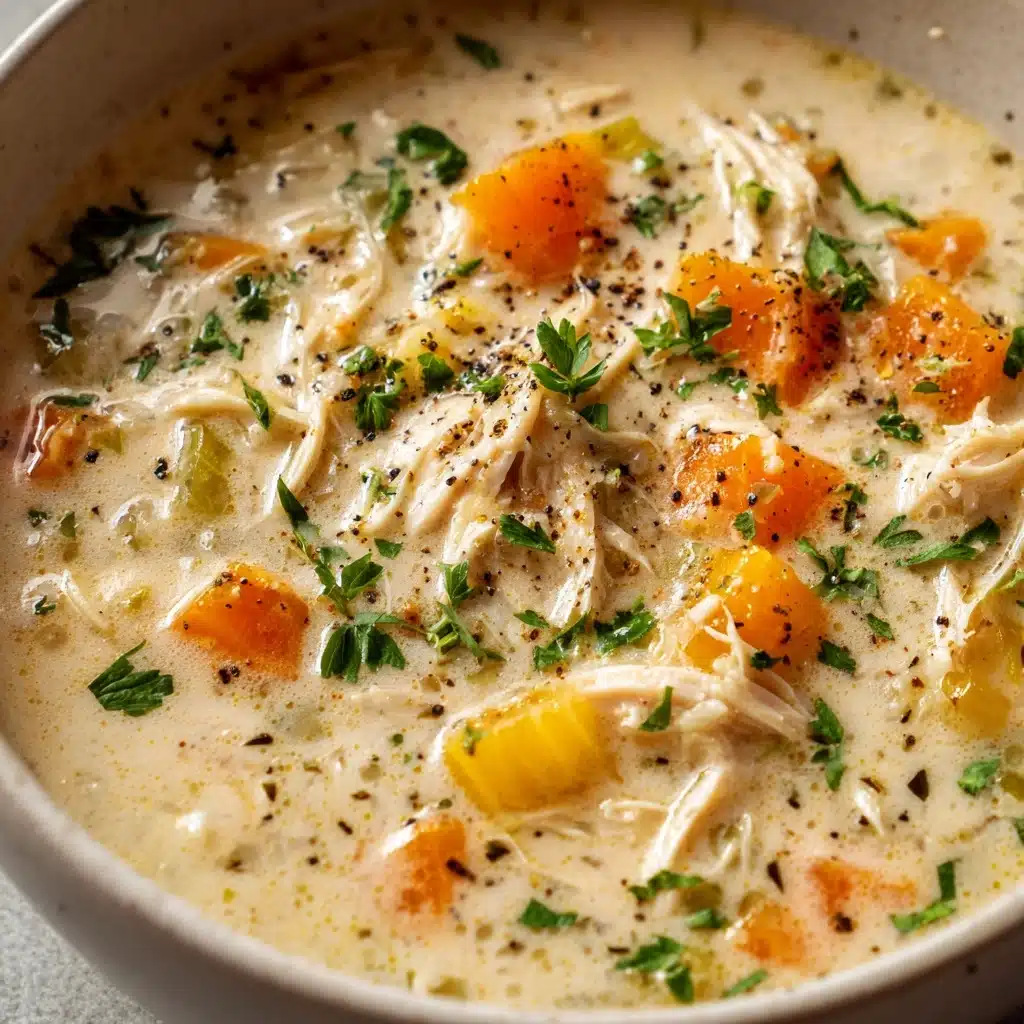 One Pot Creamy Italian Ground Chicken Soup Recipe