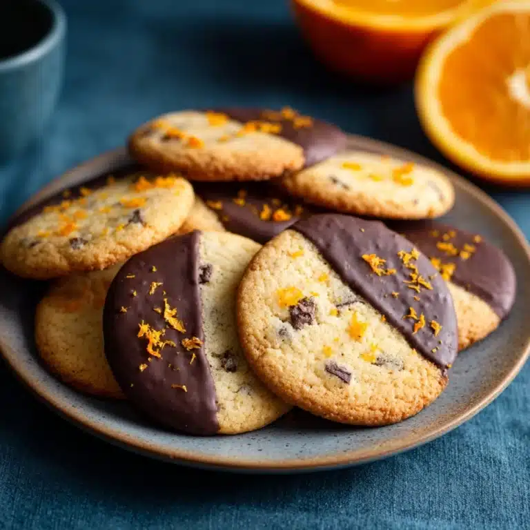 Dark Chocolate Orange Shortbread Cookies Recipe