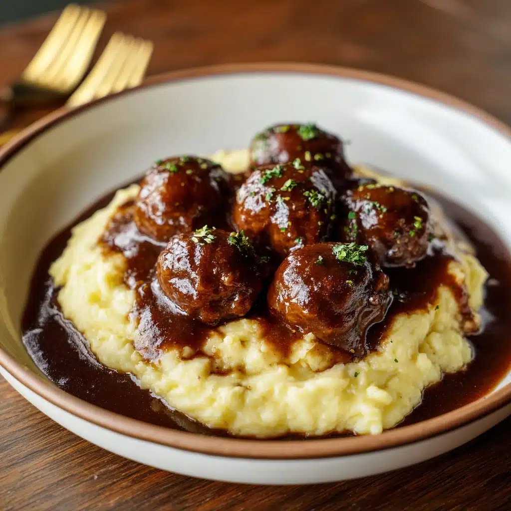 Slow Cooker Salisbury Steak Meatballs Recipe - Recipe Image