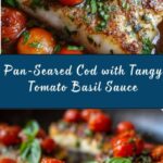 Pan-Seared Mediterranean Cod in Tomato Basil Sauce Recipe