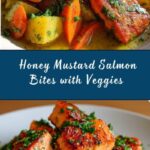 Honey Mustard Salmon Bites and Veggies Recipe