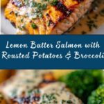Lemon Butter Salmon with Roasted Potatoes & Broccoli Recipe