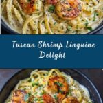 Creamy Tuscan Shrimp Linguine Recipe