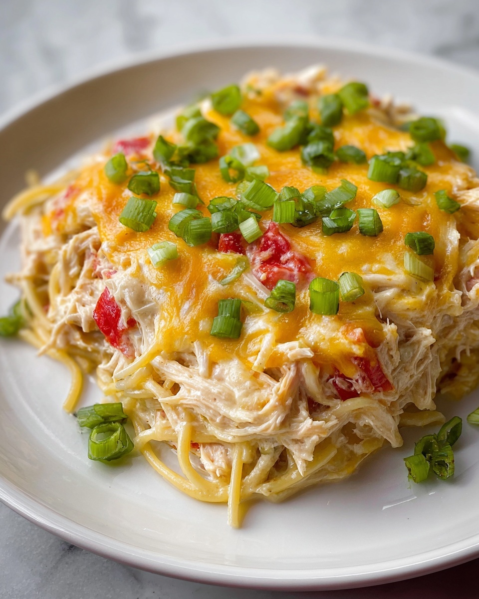 Spicy Southern Chicken Spaghetti Casserole Recipe - Recipe Image