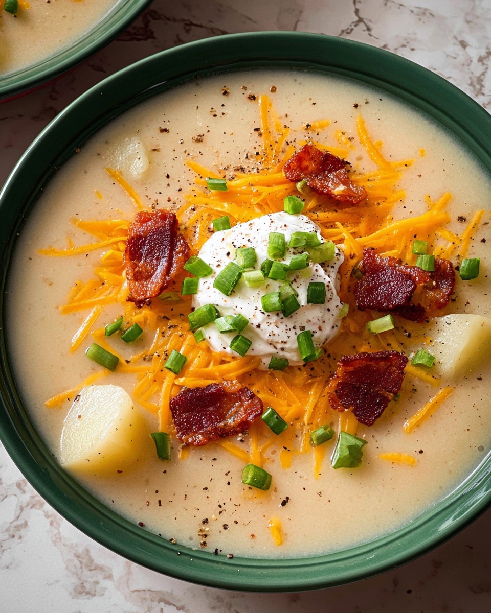 Creamy Loaded Baked Potato Soup Recipe - Recipe Image