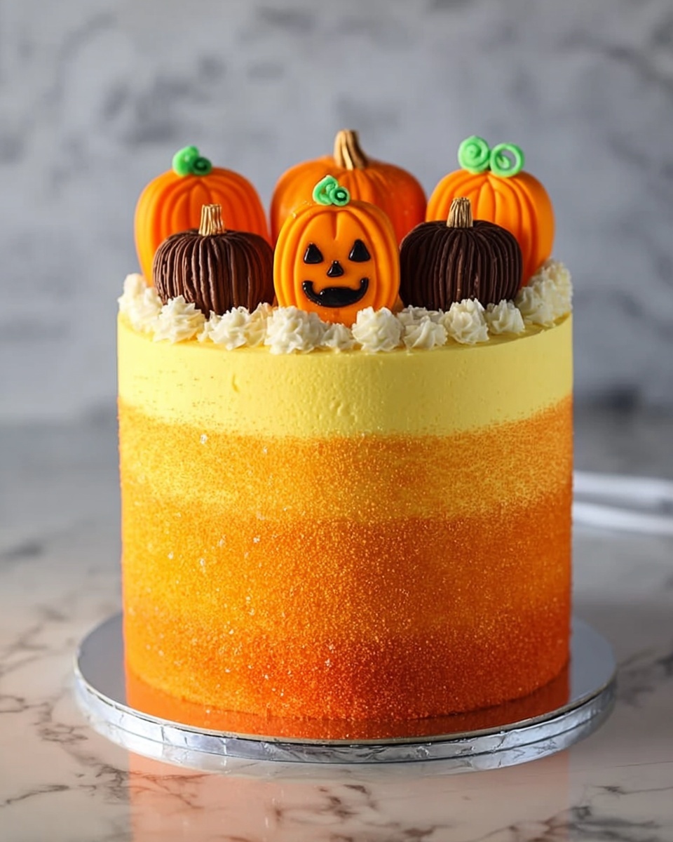 Stenciled Halloween Sprinkle Cake Recipe - Recipe Image