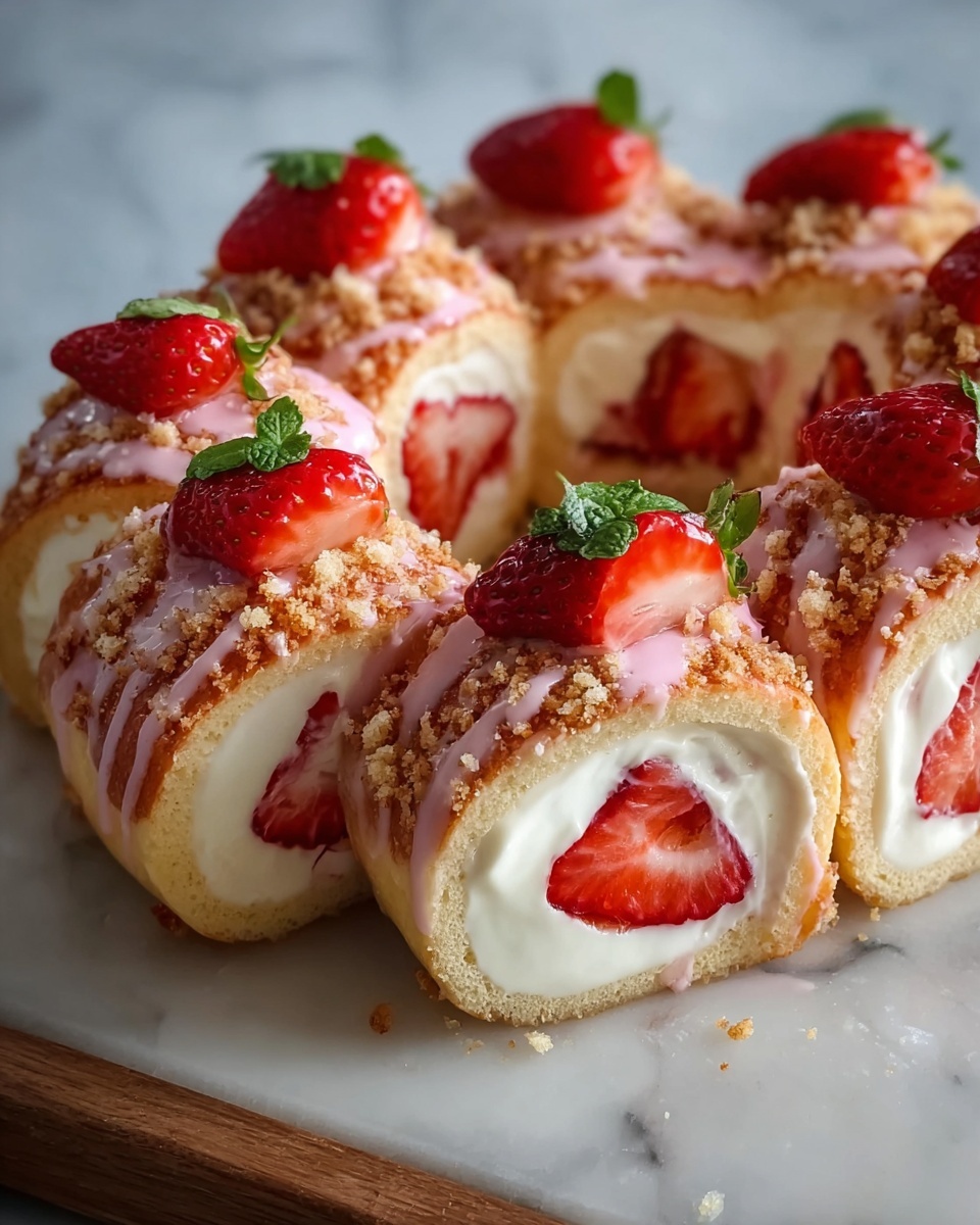 Best Strawberry Cheesecake Sweet Rolls Recipe - Recipe Image