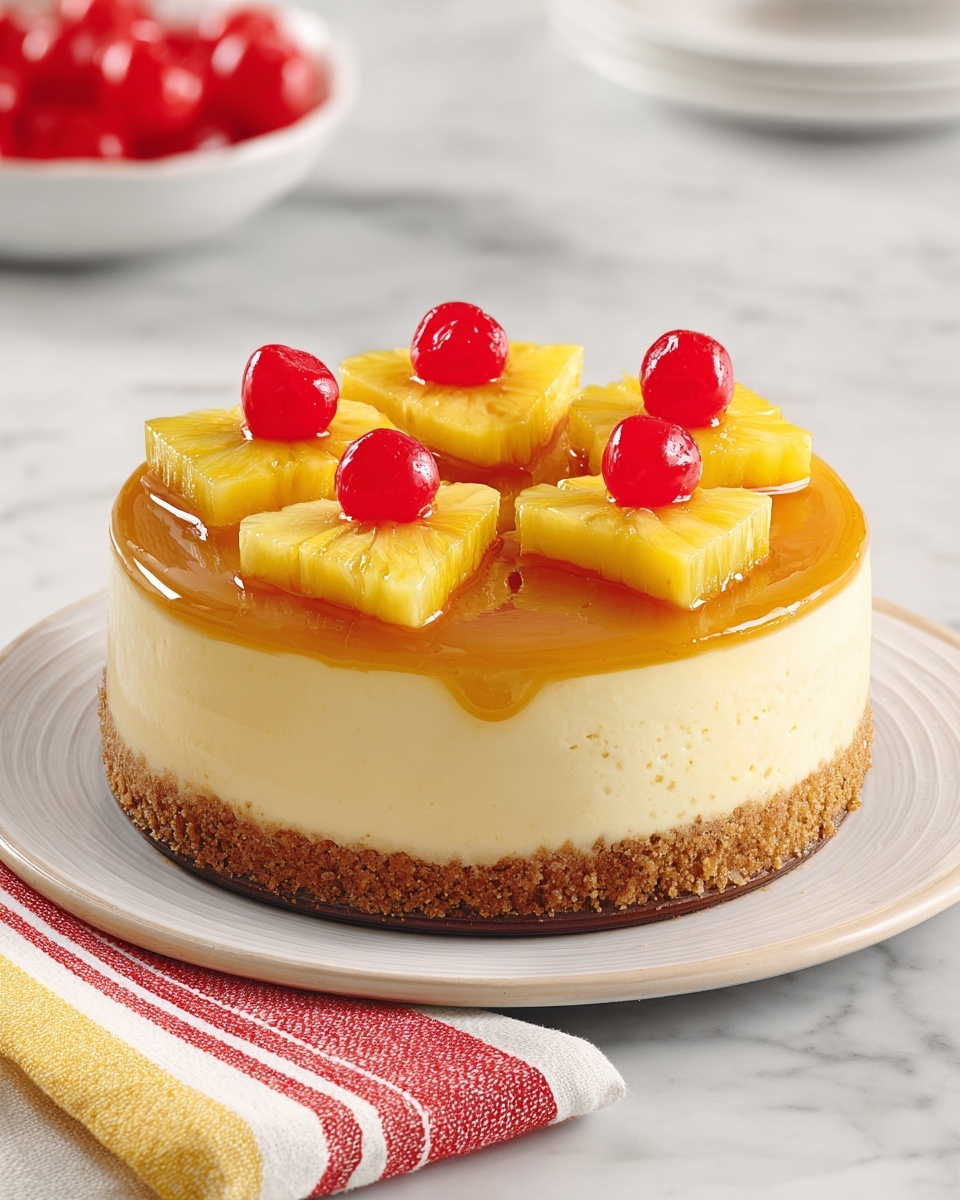 Pineapple Upside-Down Cheesecake Recipe - Recipe Image