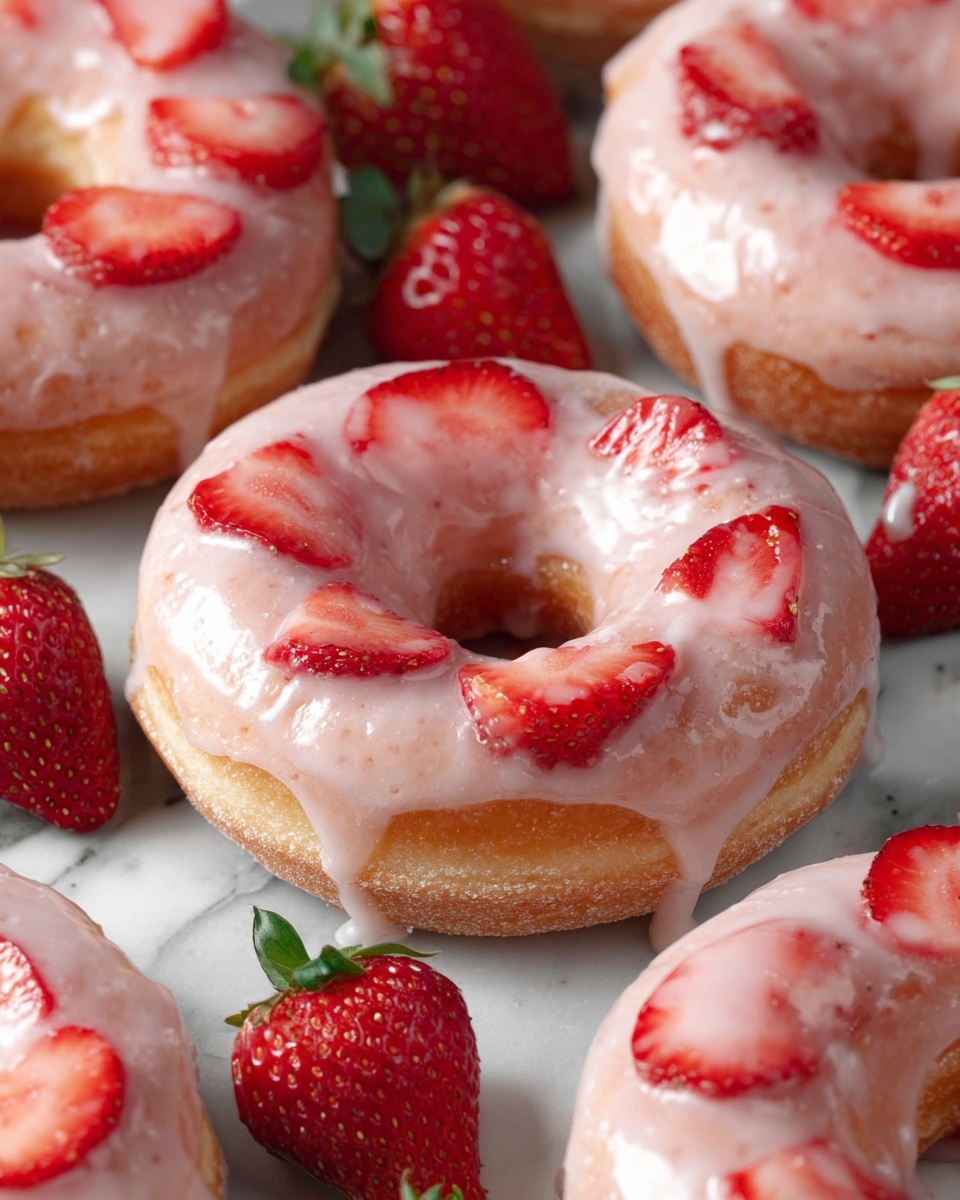 Strawberry Buttermilk Doughnuts Recipe - Recipe Image